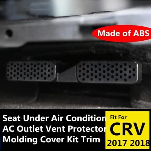 ABS Plastic Seat Under Air Condition AC Outlet Vent Protector Molding Cover Kit Trim Accessories For Honda CRV CR-V 2017 2018