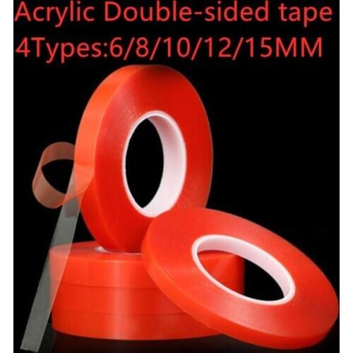 4Tpes Acrylic Tape Transparent Silicone Double Sided Tape Sticker For Car High Strength No Traces Adhesive Sticker For Home Car