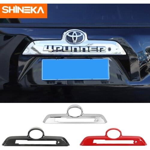 SHINEKA Car Stickers For Toyota 4Runner 2010+ Car Rear Tail Door Handle Decoration Cover Accessories For Toyota 4Runner 2010