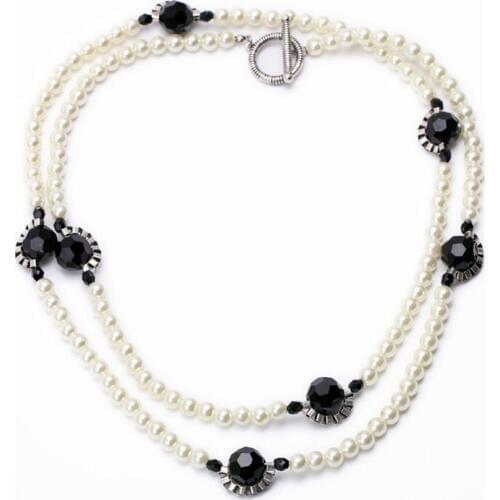 Friendship Wholesale Aliexpress Women Long Imitation Pearl All-match Personality Sweater Full Dress Necklace