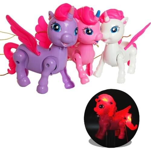 Electronic Pet Funny Robot Unicorn Children Toys LED Light Luminous Music Electric Walking Educational Toys for Kids Child Gift