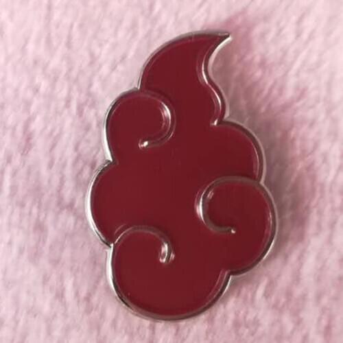 NarutoKunai Akatsuki Member Red Cloud enamel pin Japanese Anime Jewelry