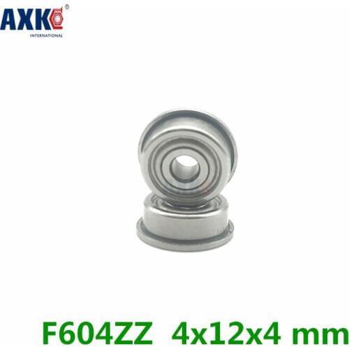 Axk F604zz Flange Bearing 4x12x4 Mm Abec-5 10 Pcs Flanged F604 Z Zz Ball Bearings