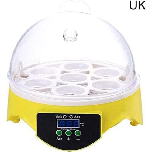Small Intelligent Digital 7 Eggs Incubator Brooding Machine Thermostatic Chicken Eggs Semi-automatic Eggs Incubator