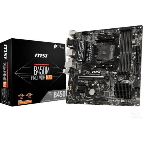 New MSI B450M PRO-VDH MAX Desktop Motherboard DDR4 Socket AM4 64GB USB2.0 USB3.1 HDMI DVI VGA B450 motherboard