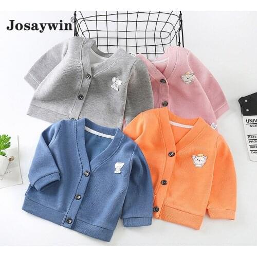 New Cardigan Sweater Baby Girl Boy Jumpers Knitted Sweater Kids Cute Cartoon Autumn Winter Newborn Sweater Baby Girl Clothes