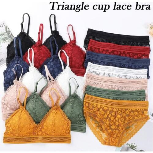 Newly Women Lace Bra and Panty Set Beautiful Breathable Bralette Lingerie Set For Women Girls