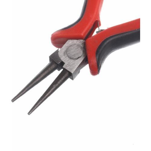New Fashion Jewelry Tools Pliers Equipment 12cm Long Red Round Needle Nose Pliers For DIY Accessories Jewelry Making