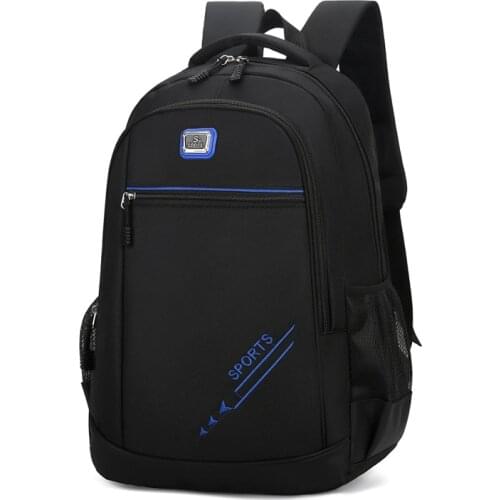Men Backpack Laptop Large Capacity High School Bags Teen Boys Nylon Black Youth Backbag