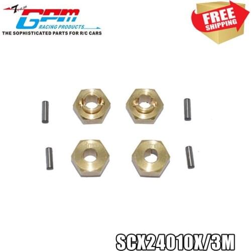 RC Radio control car axial 1/24 4WD SCX24 DEADBOLT-AXI90081 Copper hexagonal adapter 3MM thick option upgrade parts