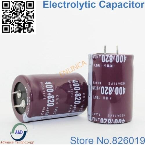 1pcs/lot 400V 820UF Radial DIP Aluminum Electrolytic Capacitors size 35*50 820UF 400V Tolerance 20