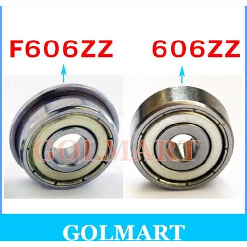20pcs flange bushing ball bearings 606ZZ F606ZZ 6*17*6mm bearing FOR 6MM SHAFT