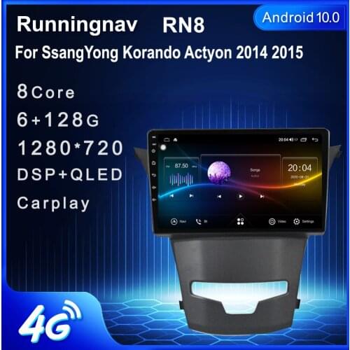4G LTE Android 10.1 For SsangYong Korando Actyon 2014 2015 Car Radio Multimedia Video Player Navigation GPS RDS no dvd