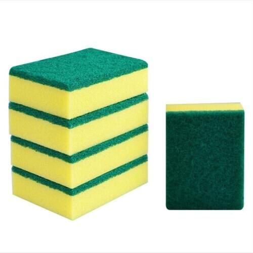 5pcs Sponge Scouring Pad High Density Sponge Washing Towels Wipe Rags for Dish Pot Sink Cleaning Cloth Household Cleaning Tools