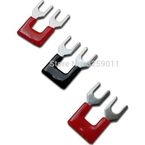 500PCS TB1502 TBD-15A Suyep 2 Positions 15A Wire Connector Pre Insulated Fork Type Barrier Spades Terminal Strip Jumper Block