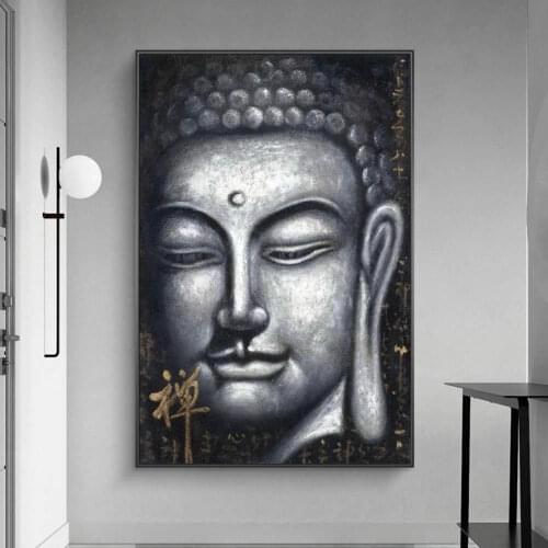 5D DIY Diamond Embroidery abstract Full Drill Square Room Home Decor Picture Diamond Painting Mosaic Vintage Silver Buddha