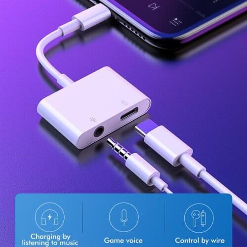 Type C To 3.5mm Headphone Jack Adapter 2 In 1 Headset Audio And Charging Connector Mobile Phone Accessories