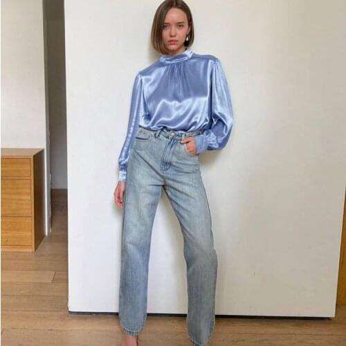 Женские атласные рубашки CANVAUS China At AliExpress