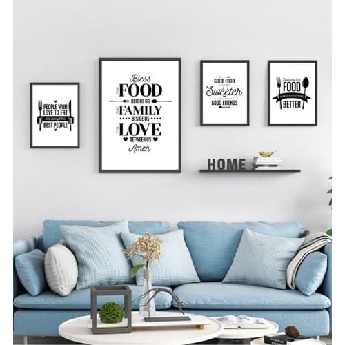 For Home Decoration,Giclee Print Wall Decor S16050 Kitchen Decor Food Quote Canvas Painting Wall Art Print Poster, Wall Pictures