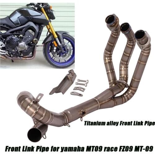 For Yamaha MT09 race MT-09 FZ09 Front Link Pipe Titanium alloy Connect Tail 51mm Muffler Tubes Motorcycle Exhaust System
