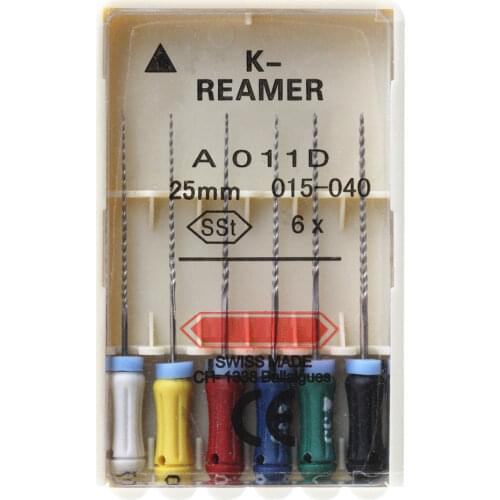 10 Packs Dental K-REAMER FILES 21/25mm Stainless Steel endo Root Canal File Hand Use Endodontic Instruments