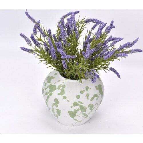 1 pcs Lavender Artificial Flowers Romantic Provence Lavender Fake Plants Plastic Wedding Decorative Vase for Home Accessories