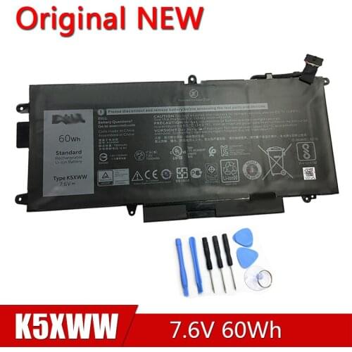 K5XWW NEW Original Laptop Battery For DELL Latitude 5289 7389 7390 2-in-1 7.6V 60Wh 725KY N18GG 6CYH6