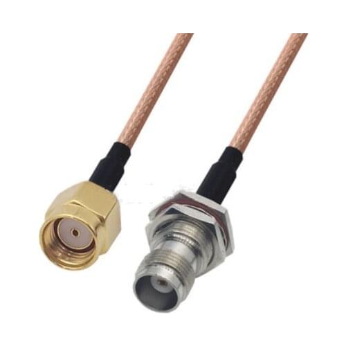 RG316 Cable RP-SMA Male Plug to TNC Female Jack Nut Bulkhead Connector RF Coaxial Jumper Cable