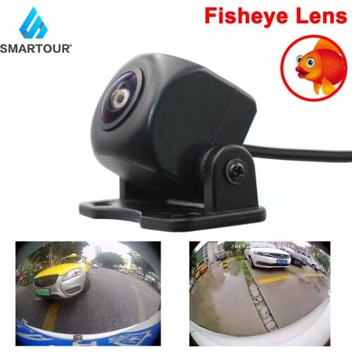 Smartour Auto Night Vision CCD Cvbs FishEye HD Lens Car Reverse Backup Rear View Camera For Android Vehicle Parking DVR Monitor