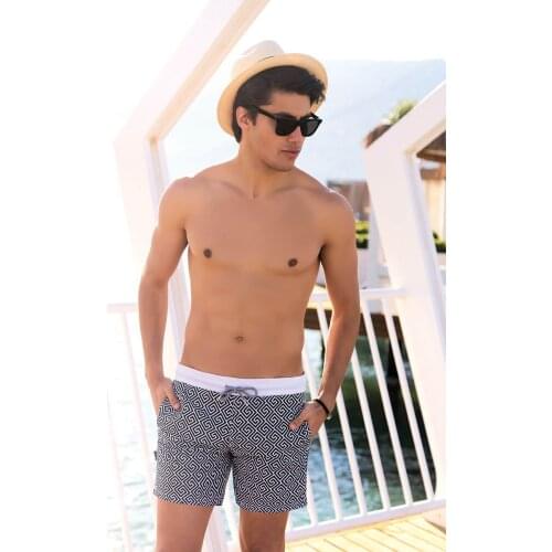 Line Detail Premium Men 'S Sea and Pool Swimming Shorts