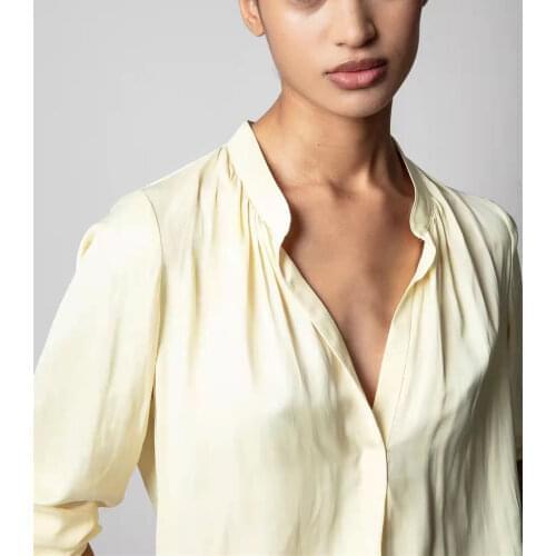 MABVOXZ Yellow Blouses