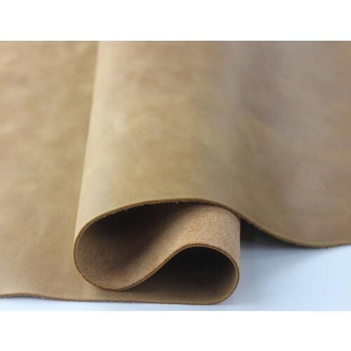 Genuine leather material/ vintage 100% real cow leather/ polishing rub wax grain yellow leather fabric/ for shoes, handbag, belt