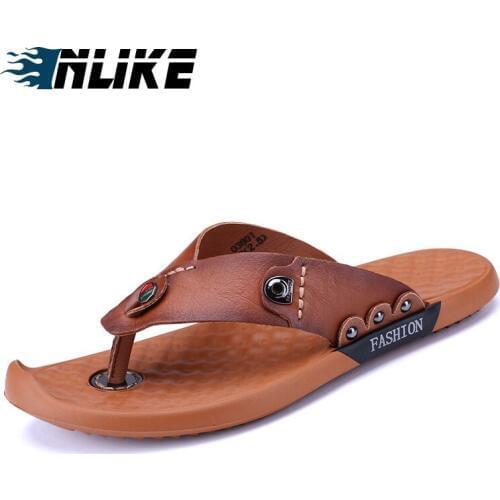 New Arrival Summer Men Flip Flops High Quality Beach Sandals Non-slip Male Slippers