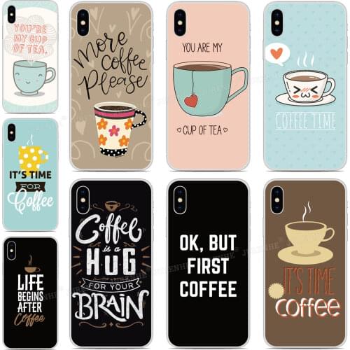 TPU Soft Silicone Funny Tea Coffee Phone Case For Sharp-Aquos R5G S2 R R3 V Zero 2 R2 Compact S3 High Sense 3 Lite Plus Cover