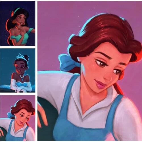 5D Diamond Painting Disney Beautiful Princess Series Cross Stitch Kit Full Drill Diamond Embroidery Mosaic Art Home Decoration