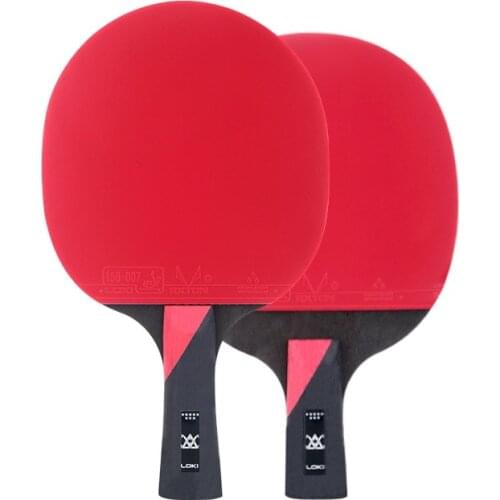 8 Star Ping Pong Racket Professional Loop-Attack 7 Wood Blade Table Tennis Racket Paddle Pingpong Bat With Sticky Rubber -40