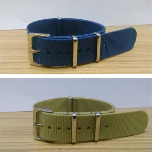 18/20/22cm Fabric Nylon Cambos Stripes Strong Watch Watchbands Woven Straps Bands Buckle Belt watch band