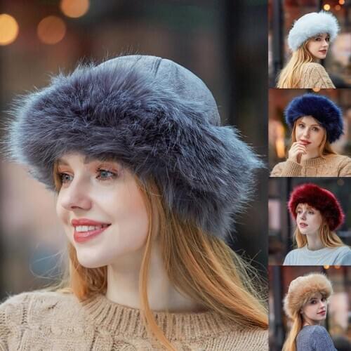 Hats Mongolian Men Women Winter Faux Fur Suede Fluffy Beanie Warm Thick Hat Snow Cap outdoor Hats шапка женская 2021