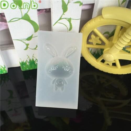 Cute Bunny Silicone Mold Fondant Cake Decorating Tools Pendant Jewelry Casting Resin Molds for Jewelry