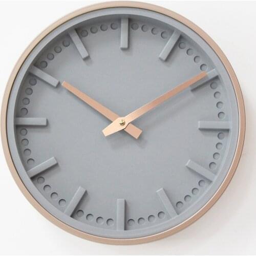 Nordic Modern Wall Clock Plastic Minimalist Quartz Novelty Creative Rose Gold Wall Clock Office Round Wandklok Wall Watch DE50WC
