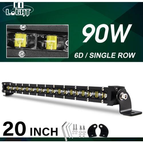 CO LIGHT 20Inch LED Work Light Bar 6D 90W Offroad Light Bar Auto Car Driving Light 12V for LADA NIVA UAZ 4x4 Car-styling LED Bar