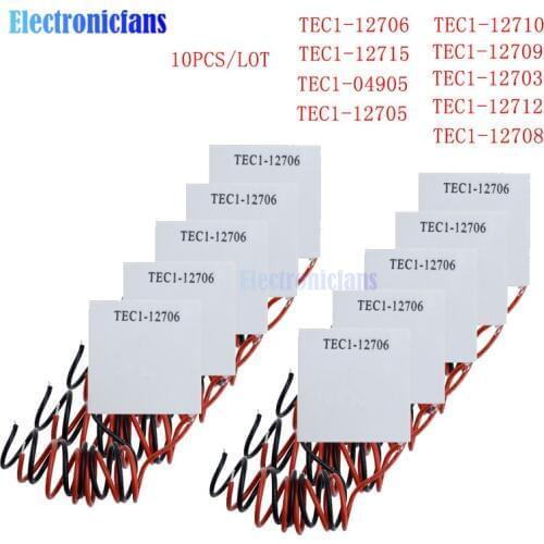 10pcs TEC1-12705 Thermoelectric Cooler Peltier TEC1-12706 TEC1-12710 TEC1-12715 SP1848-27145 TEC1-12709 TEC1-12703 TEC1-12704