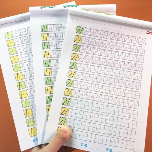 3 Books Baby Math Enlightenment Number 0-100 Copybook For Calligraphy Learning Math Practice book Children Textbook For Kids