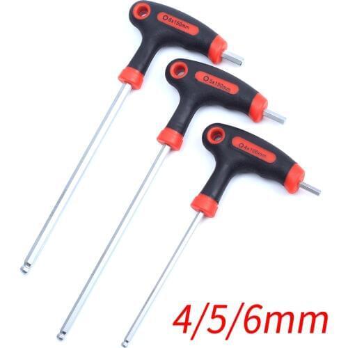 1 Set Mountain bike Pedal Spanner CR-V High Strength Steel Mountain Bike Reparing Tool 4/5/6mm L Hex Wrench Cycling Accessories