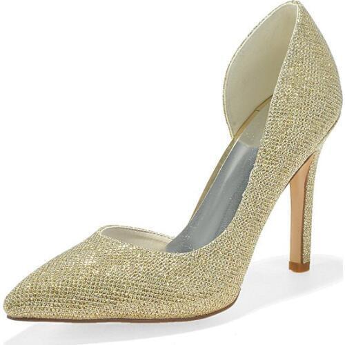 High Heels Sequin Women Shoes Pointed Toe Heeled Slip-on Prom Evening Wedding Bridal Party Ladies Dress Ladies Pumps