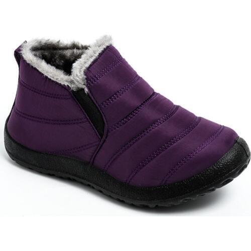 Womens Ankle Boots Fur Winter Boots Women Outdoor Waterproof Ladies Snow Snow Boots Sneakers Women Shoes Short Hiking Shoes