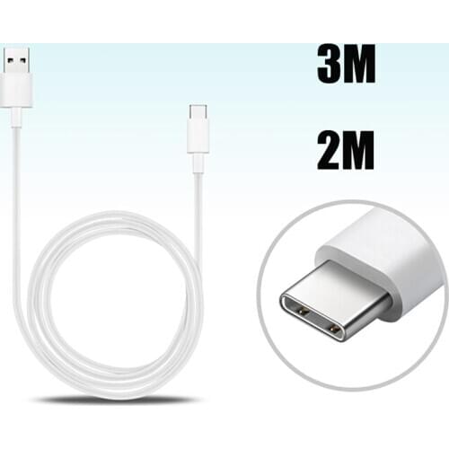 1M 2M 3M Type C Cable For Samsung Galaxy S20 Ultra S21 A71 5G S20 Plus + USB C Data Sync Long Charging Wire Phone Charger Cable