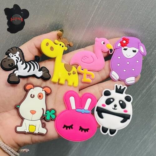 1PCS PVC Zebra Ostrich Cartoon Fridge Magnetic Sticker Creative Sheep Panda Rabbit Refrigerator Magnets Childhood Souvenir Gift