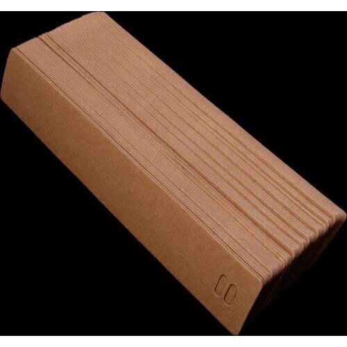 100Pcs Jewelry Bracelet Chain Display Holder Case Hanging Kraft Paper Cards Gift