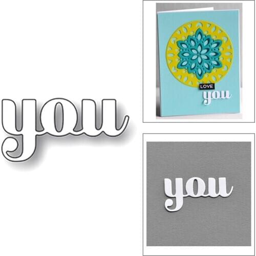 2020 New English Words You Metal Cutting Dies For DIY Cut Paper Craft Making Greeting Card Scrapbooking and Album NO Stamps Sets